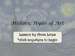 Historic Styles of Art