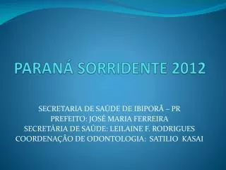 paran sorridente 2012