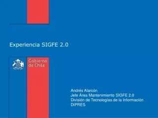 experiencia sigfe 2 0
