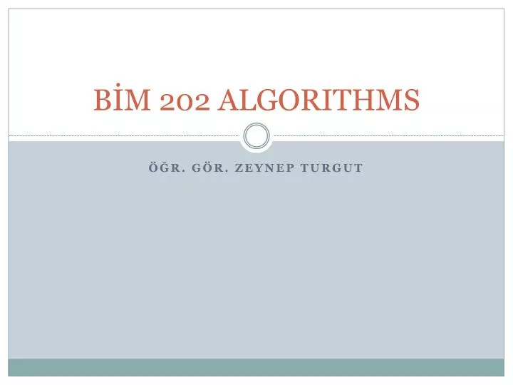 b m 202 algorithms