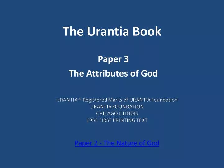 the urantia book