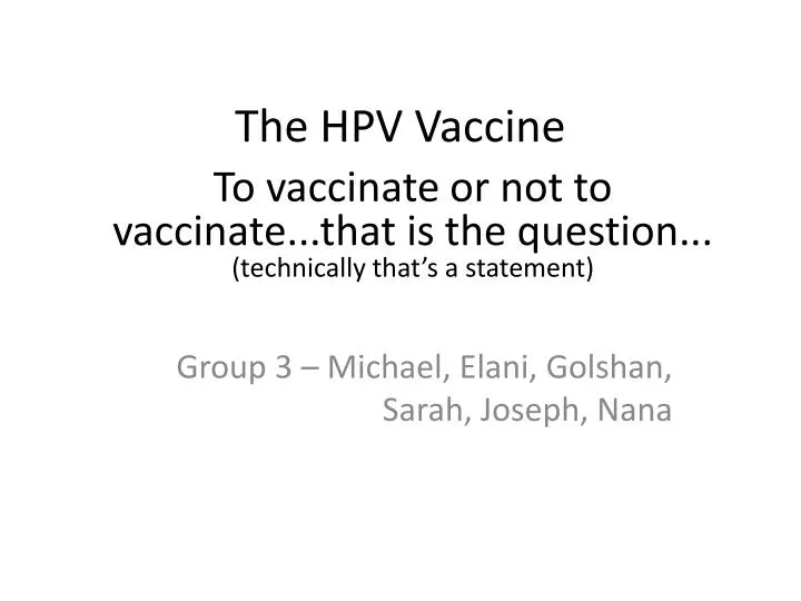 the hpv vaccine