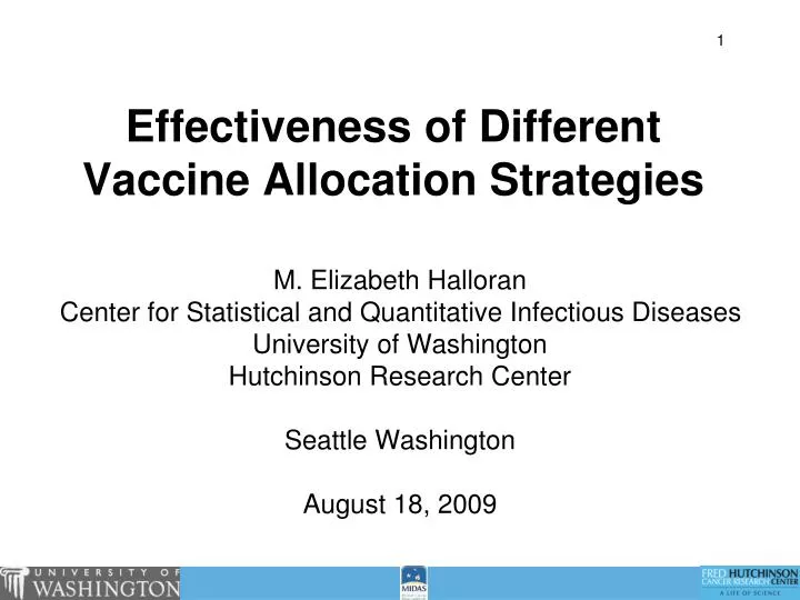 effectiveness of different vaccine allocation strategies