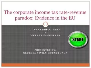 The corporate income tax rate-revenue paradox: Evidence in the EU