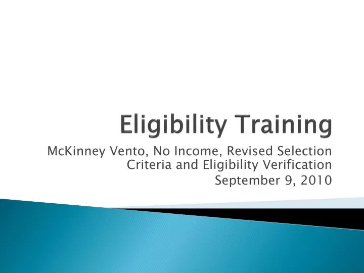 eligibility training