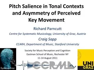 Pitch Salience in Tonal Contexts and Asymmetry of Perceived Key Movement