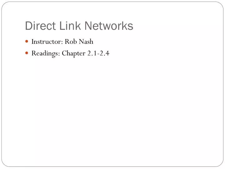 direct link networks
