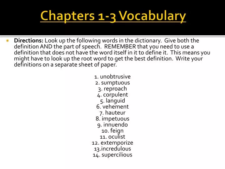 chapters 1 3 vocabulary