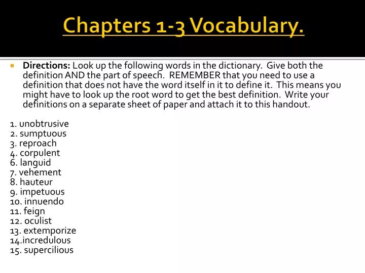 chapters 1 3 vocabulary
