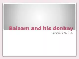 Balaam and his donkey