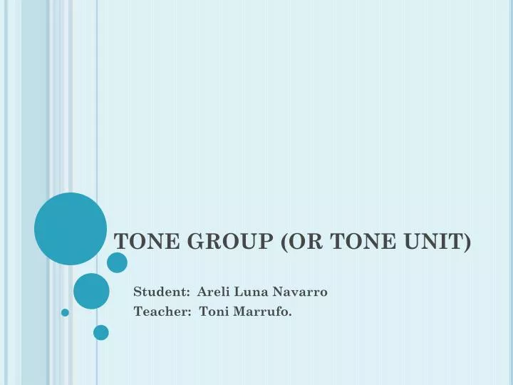 tone group or tone unit