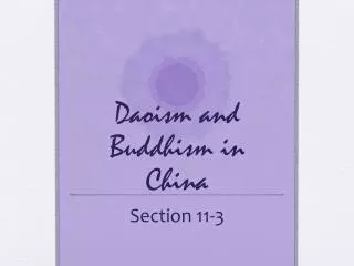 Daoism and Buddhism in China