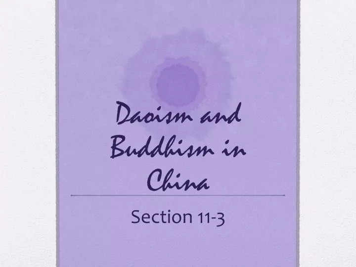 daoism and buddhism in china