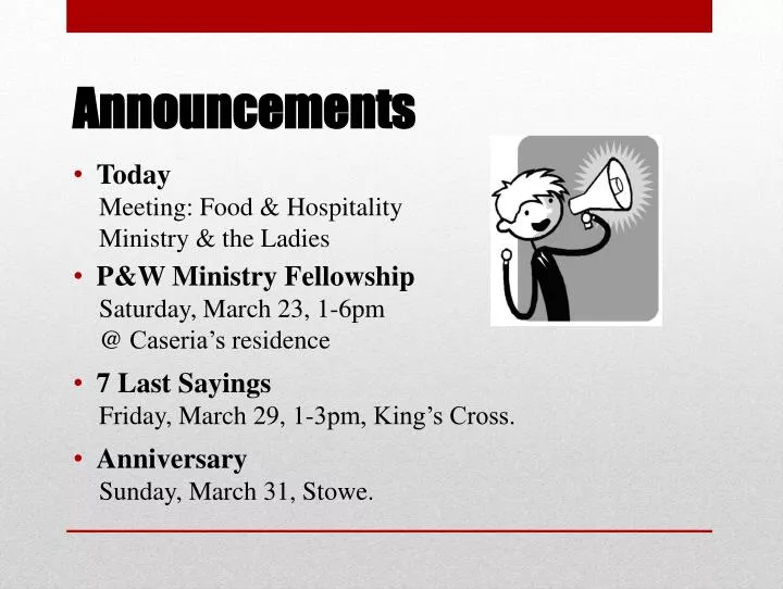 announcements