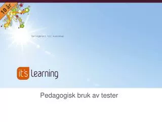 pedagogisk bruk av tester