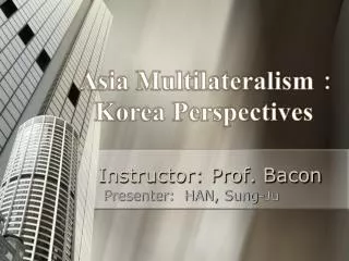 Instructor: Prof. Bacon