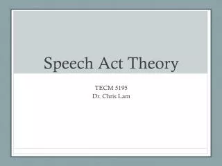 speech act theory