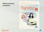 Bokpresentasjon Trondheim - slide 1