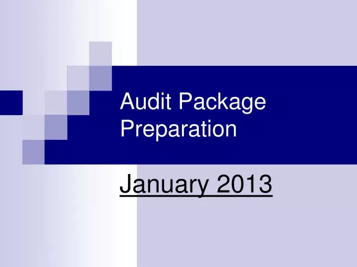 audit package preparation