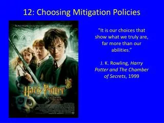 12 : Choosing Mitigation Policies