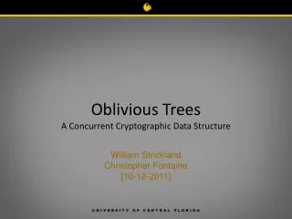 Oblivious Trees A Concurrent Cryptographic Data Structure