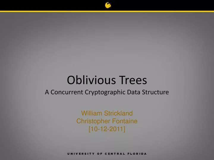 oblivious trees a concurrent cryptographic data structure