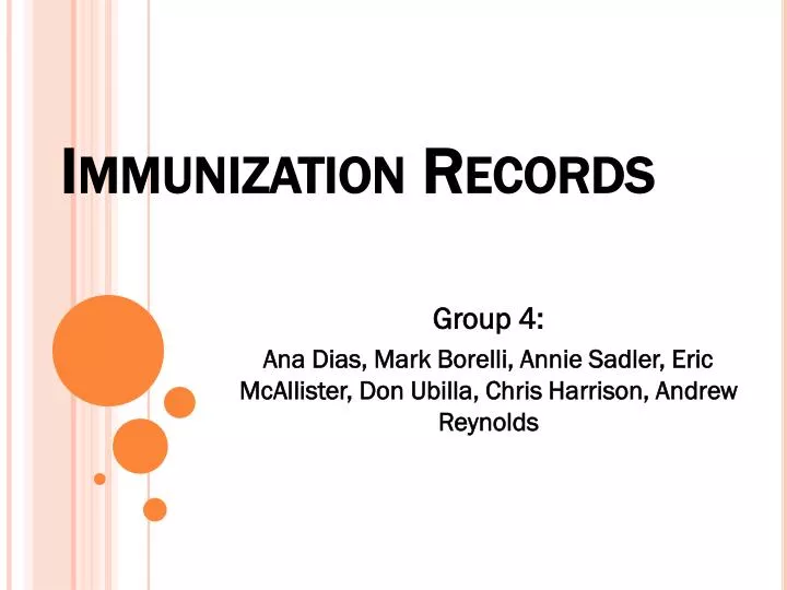 immunization records