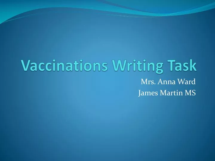 vaccinations writing task