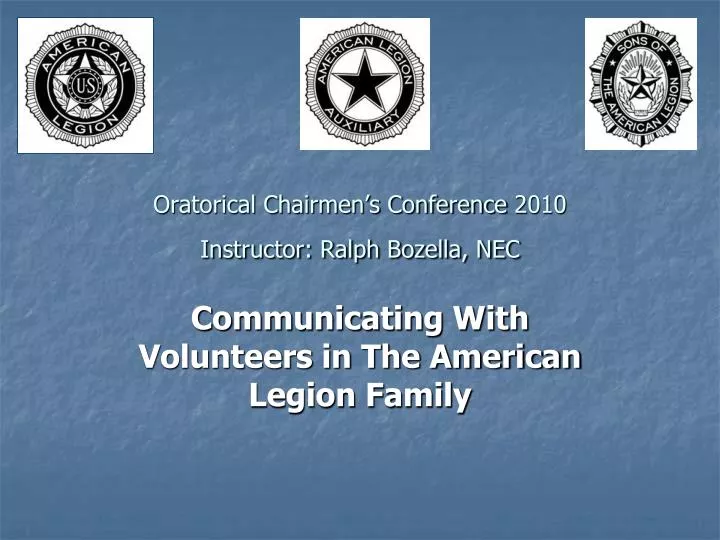 communicating with volunteers in the american legion family