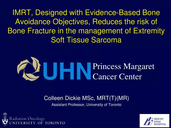 colleen dickie msc mrt t mr assistant professor university of toronto