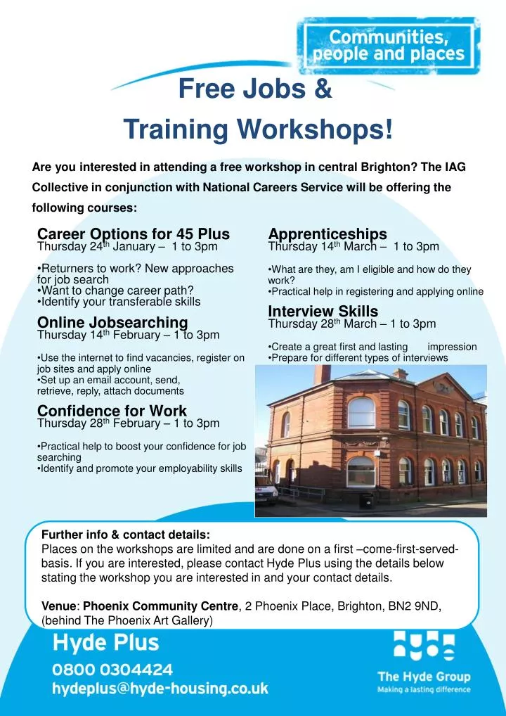 free jobs training workshops
