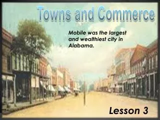 Towns and Commerce