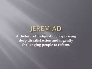 Jeremiad