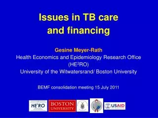Why TB financing?