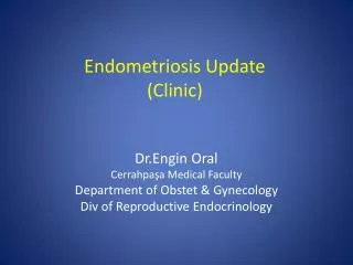 Endometrio sis Update (Clinic)