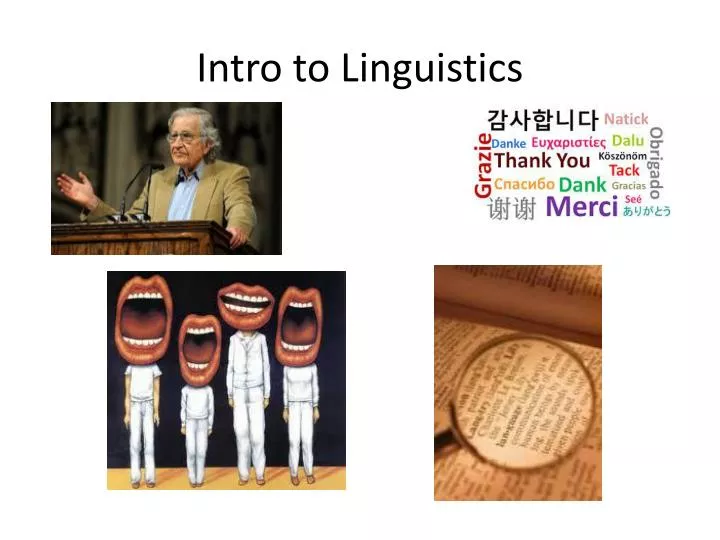 intro to linguistics