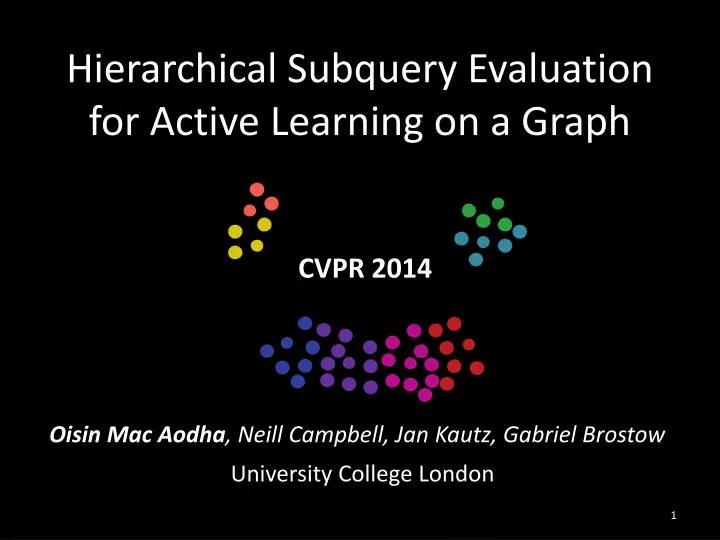 hierarchical subquery evaluation for active learning on a graph
