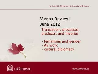 Vienna Review : June 2012