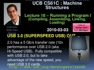 USB 3.0 (Superspeed Usb) out