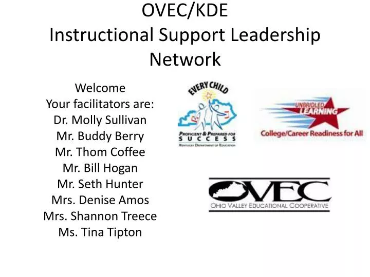 ovec kde instructional support leadership network