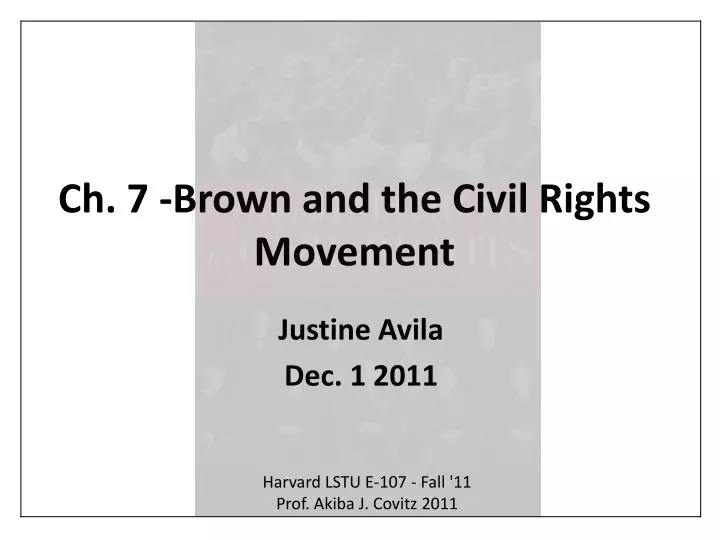 ch 7 brown and the civil rights movement