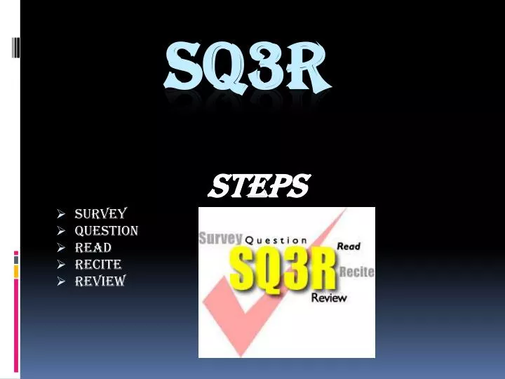 steps survey question read recite review