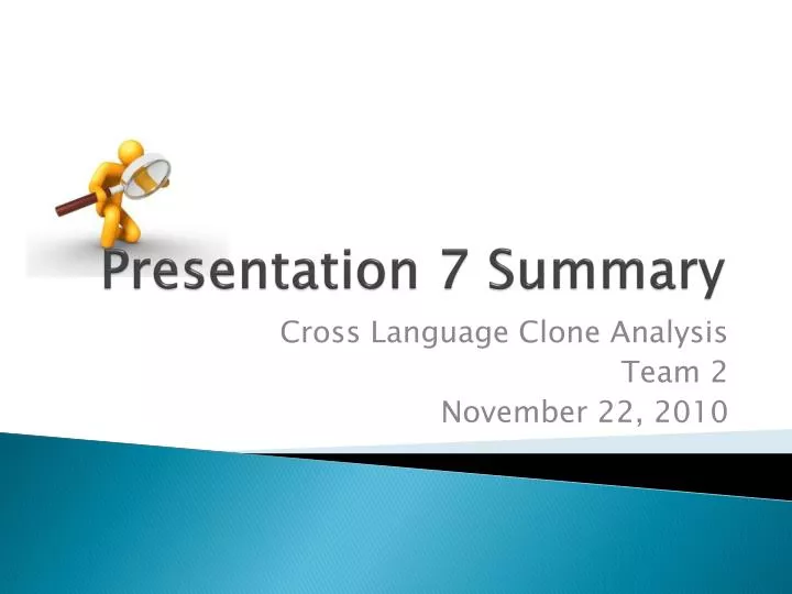 presentation 7 summary