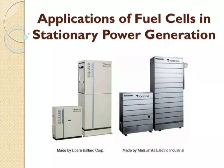 applications of fuel cells in stationary power generation