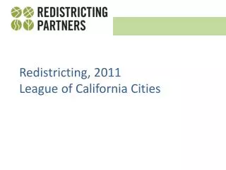 Redistricting, 2011 League of California Cities