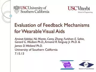 evaluation of feedback mechanisms for wearable visual aids