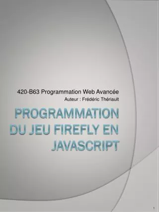 420 b63 programmation web avanc e auteur fr d ric th riault