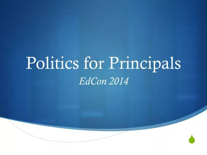 politics for principals