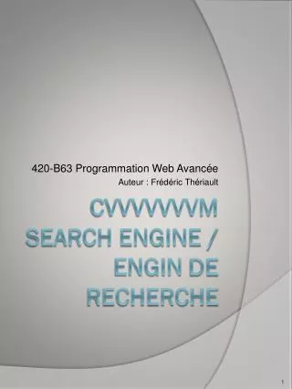 420 b63 programmation web avanc e auteur fr d ric th riault