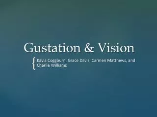 Gustation &amp; Vision